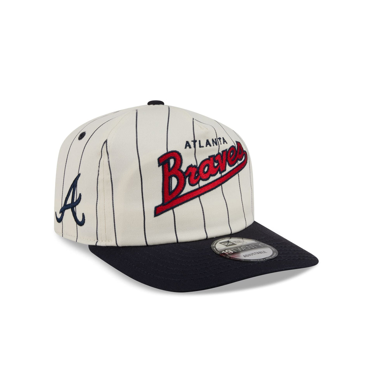 Atlanta Braves Chrome White Pinstripe 19TWENTY Snapback Hat