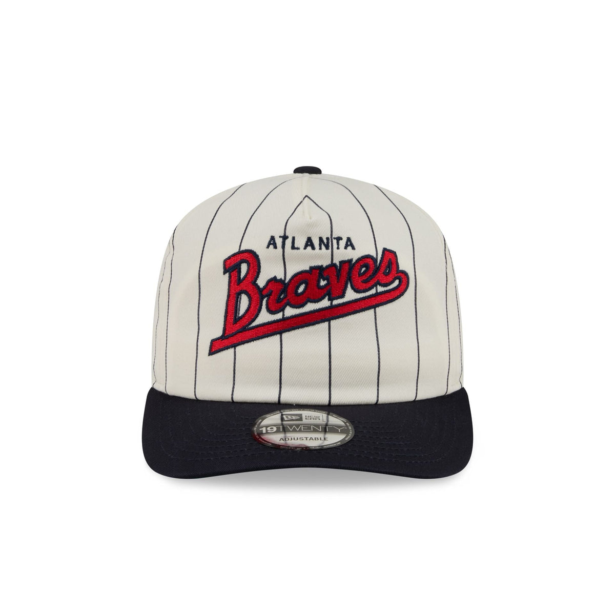 Atlanta Braves Chrome White Pinstripe 19TWENTY Snapback Hat