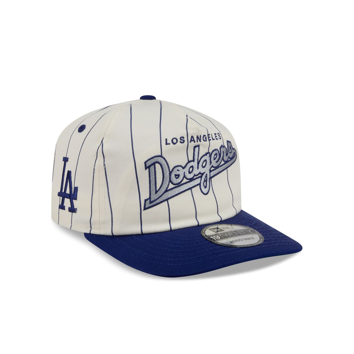 Los Angeles Dodgers Chrome White Pinstripe 19TWENTY Snapback Hat