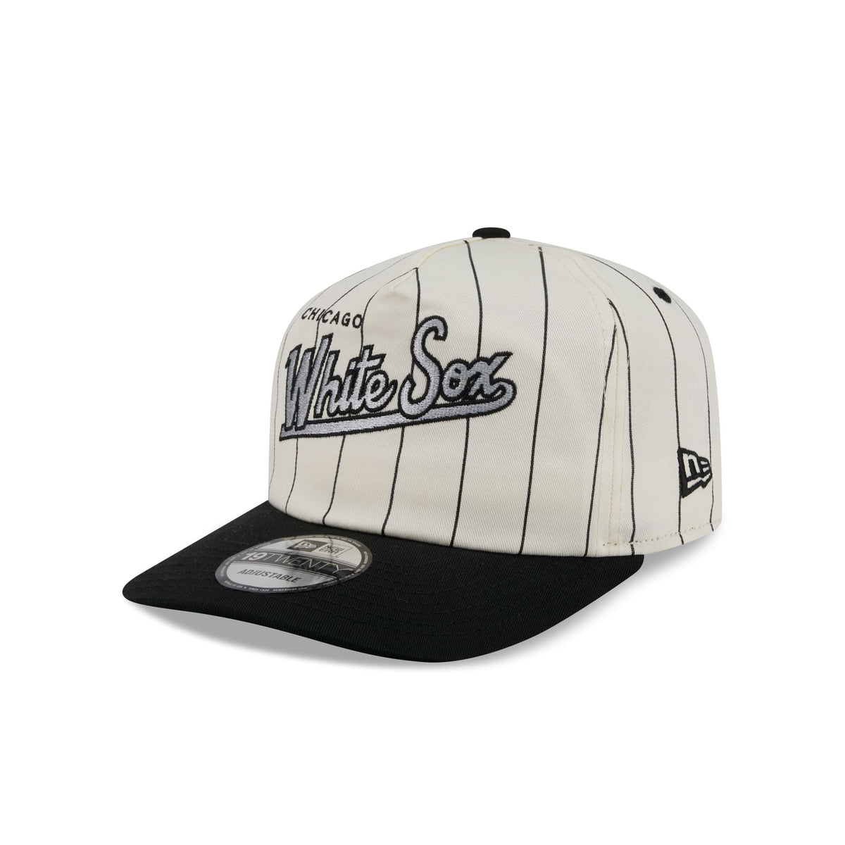 Chicago White Sox Chrome White Pinstripe 19TWENTY Snapback Hat