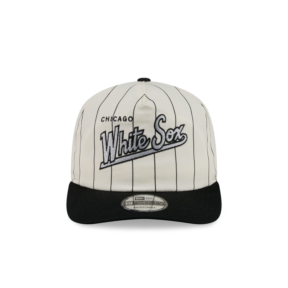 Chicago White Sox Chrome White Pinstripe 19TWENTY Snapback Hat
