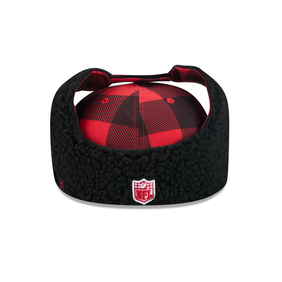 New England Patriots Plaid Split Panel Dog Ear 59FIFTY Fitted Hat