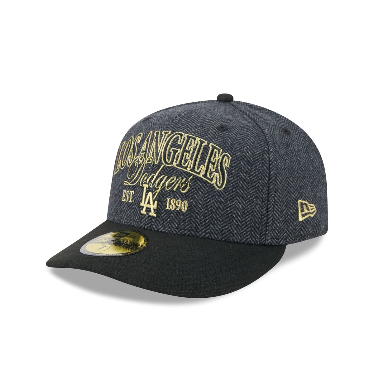 Los Angeles Dodgers Black Faux Wool 59FIFTY Fitted Hat