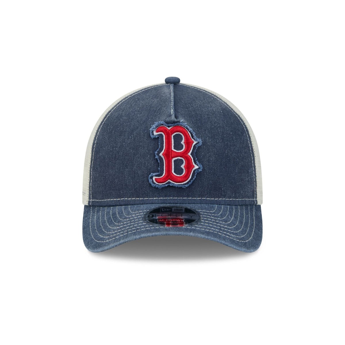 Boston Red Sox Frayed Logo 9FORTY M-Crown A-Frame Trucker Hat