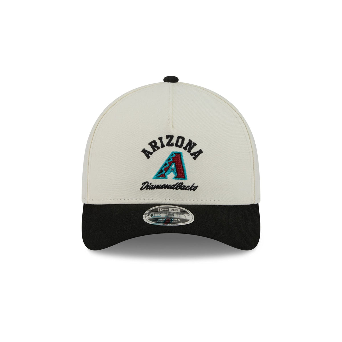 Arizona Diamondbacks Arched Graphic Chrome White 9FORTY M-Crown A-Frame Snapback Hat