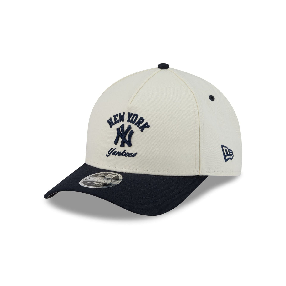 New York Yankees Arched Graphic Chrome White 9FORTY M-Crown A-Frame Snapback Hat