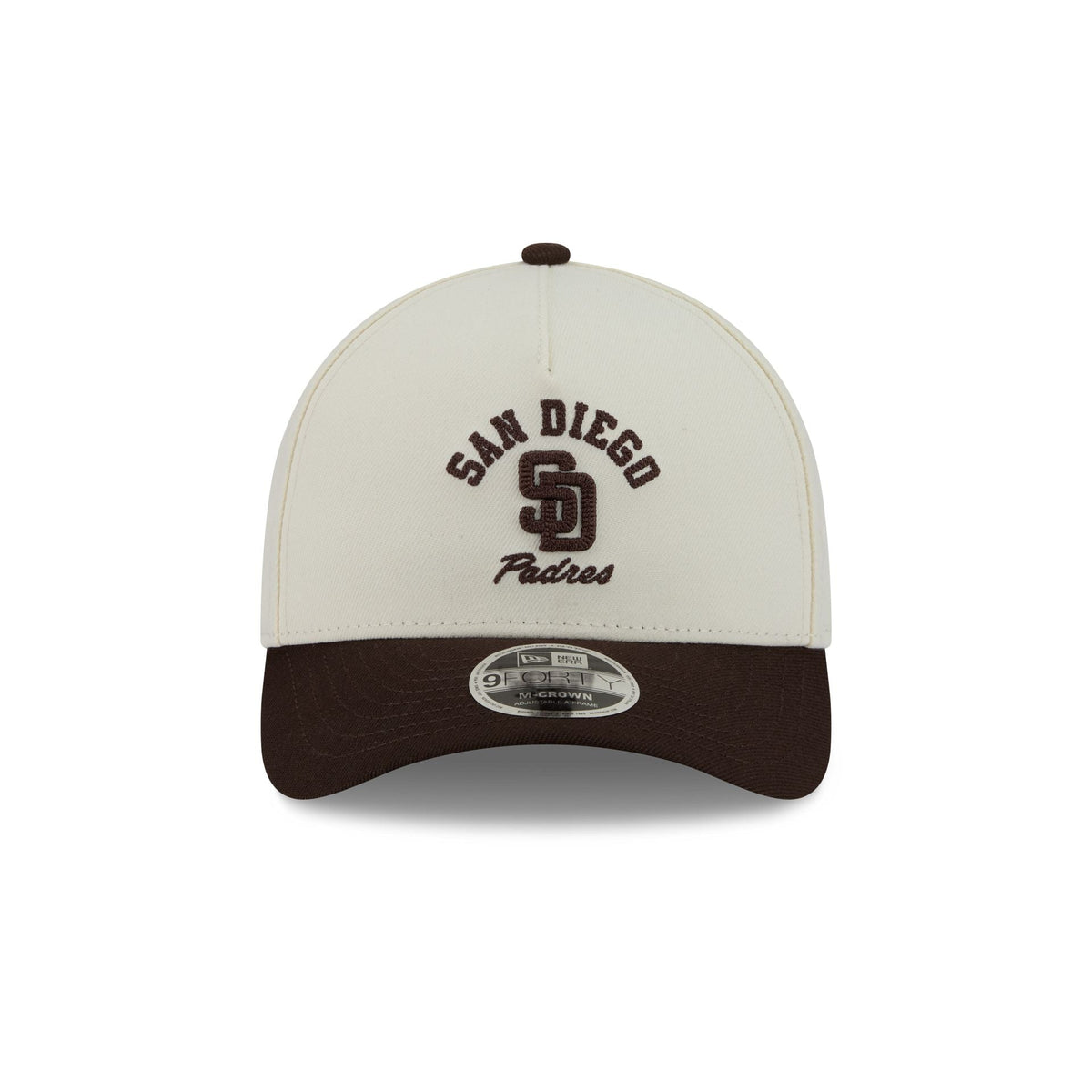 San Diego Padres Arched Graphic Chrome White 9FORTY M-Crown A-Frame Snapback Hat