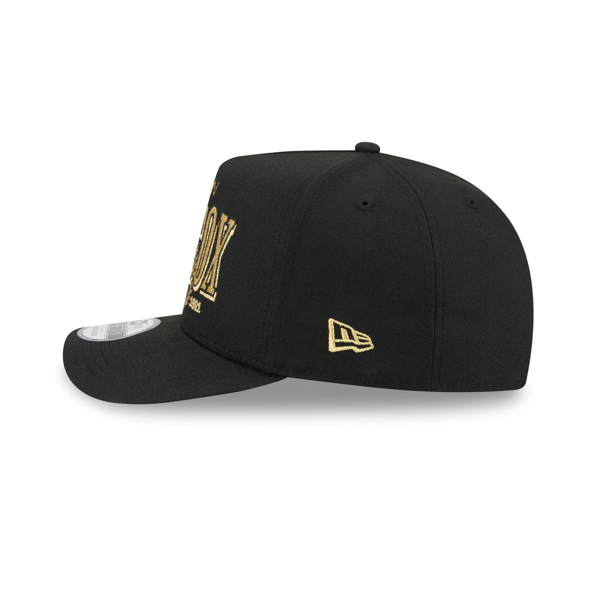 Boston Red Sox Gold Laurel Black 9FIFTY A-Frame Snapback Hat