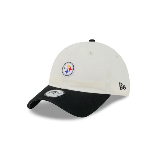 Pittsburgh Steelers Mini Logo Chrome White Casual Classic Adjustable Hat
