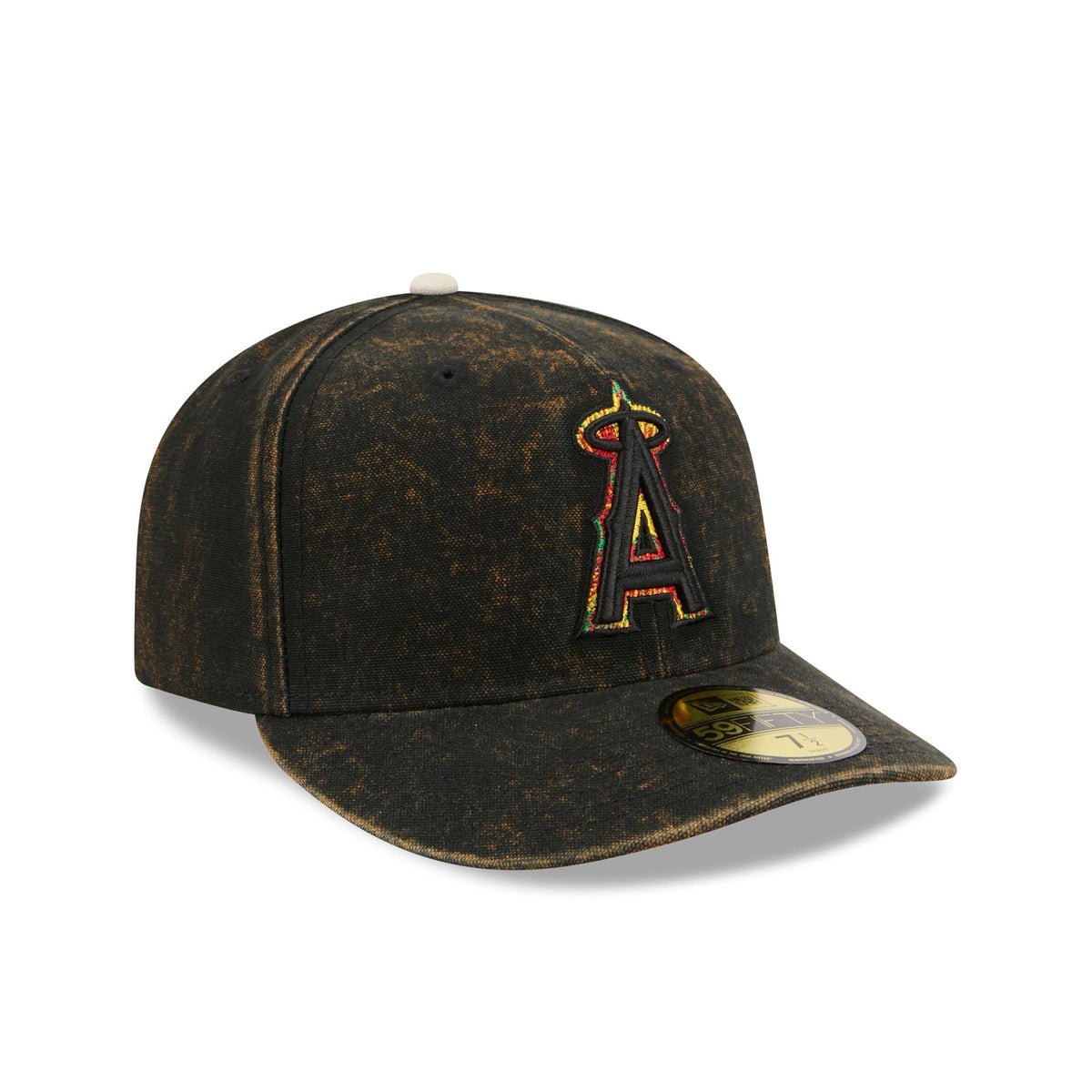 Just Caps Tie Dye Logo Los Angeles Angels 59FIFTY Fitted Hat