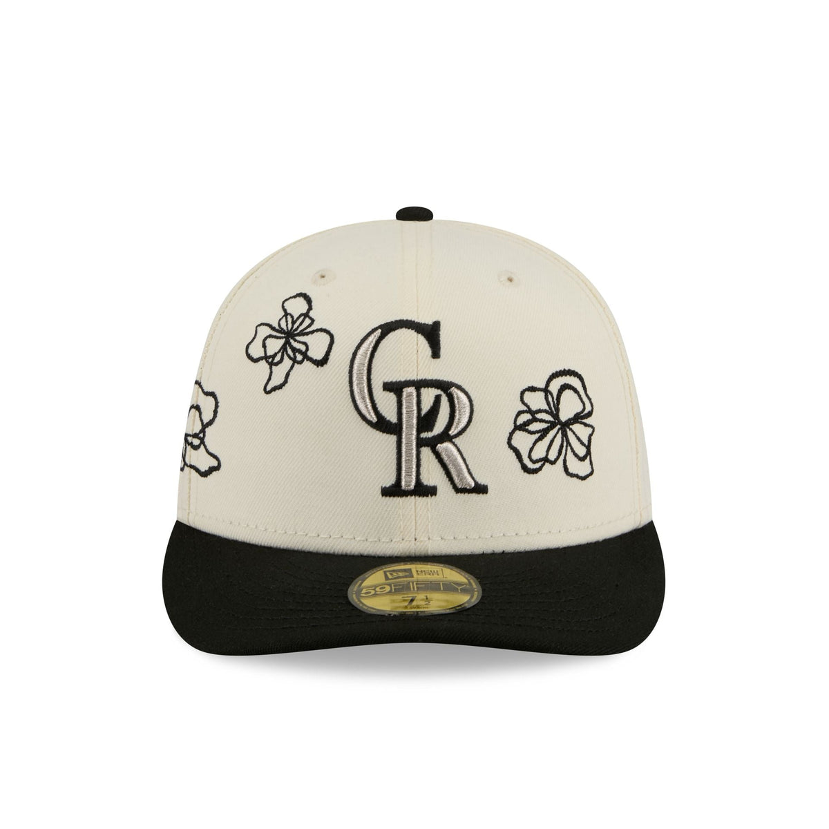 Colorado Rockies Floral Outline 59FIFTY Fitted Hat
