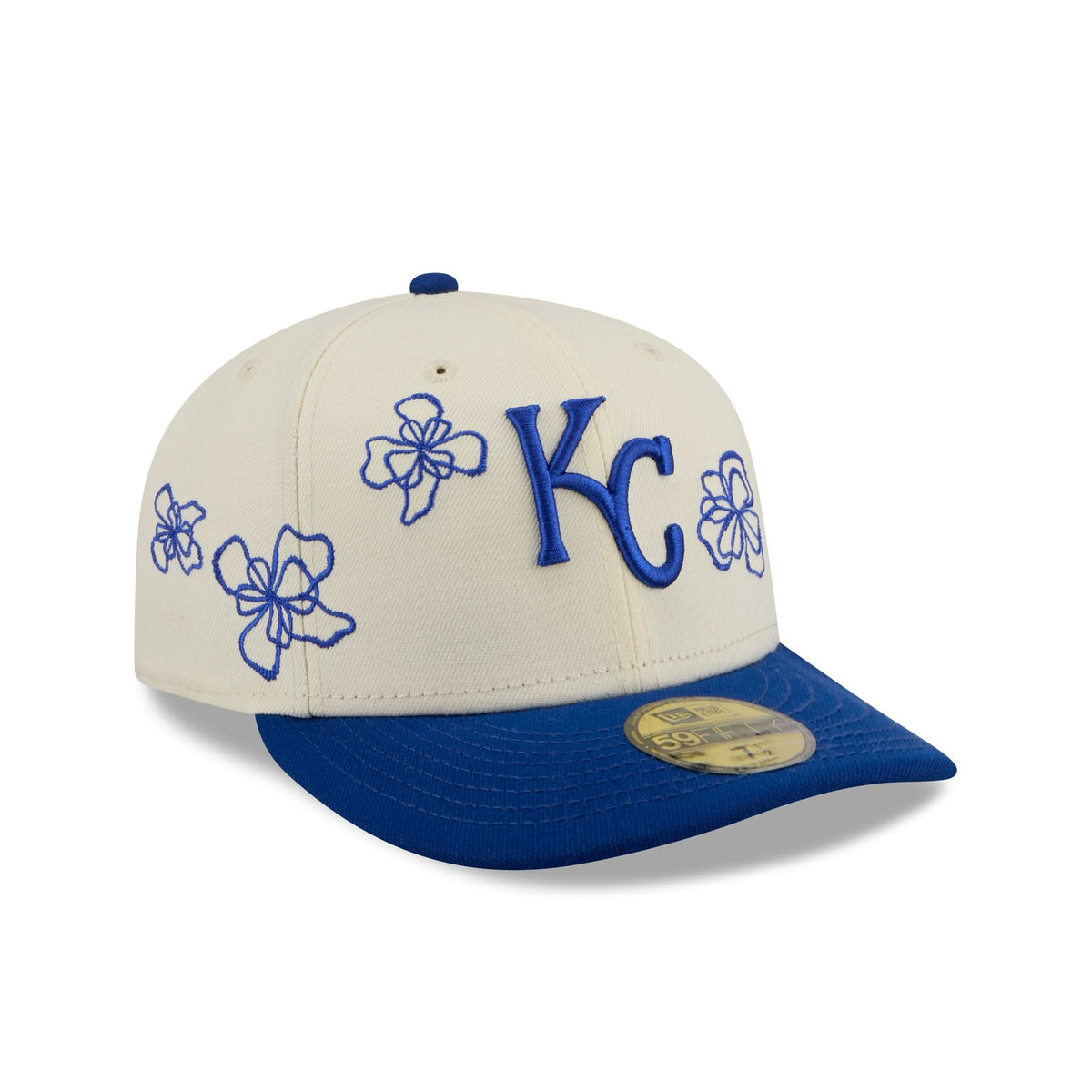 Kansas City Royals Floral Outline 59FIFTY Fitted Hat