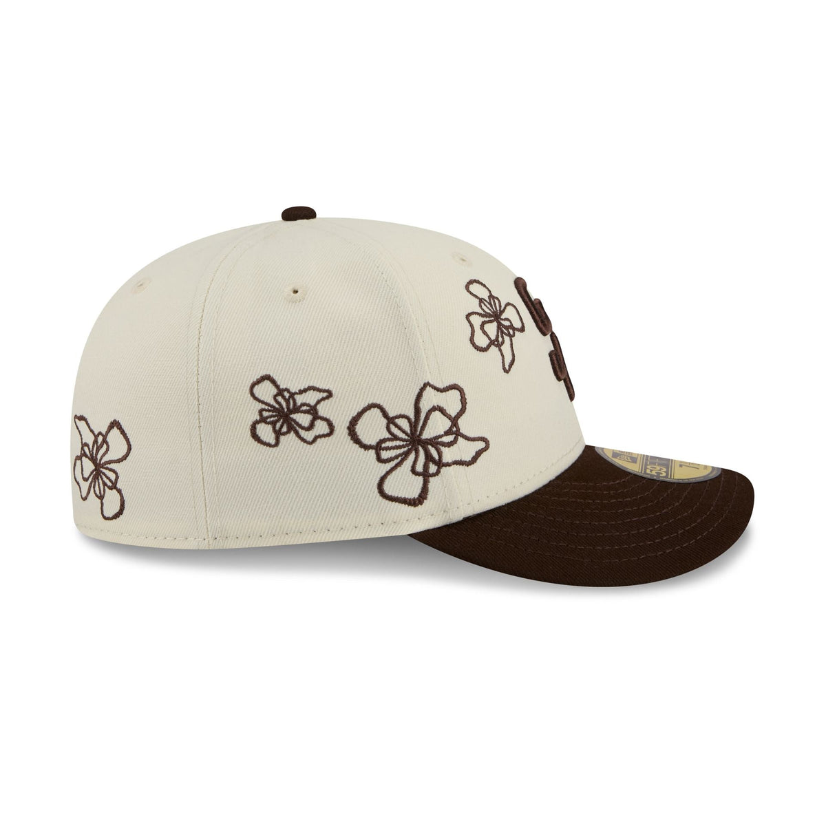 San Diego Padres Floral Outline 59FIFTY Fitted Hat