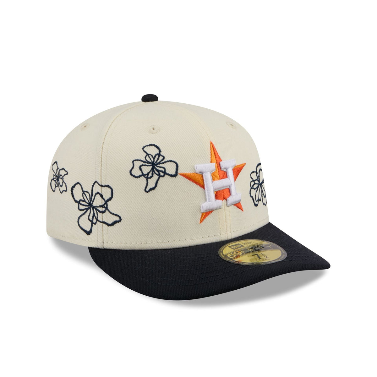 Houston Astros Floral Outline 59FIFTY Fitted Hat