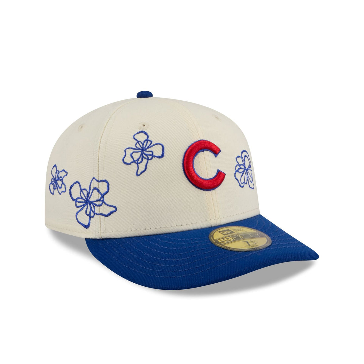 Chicago Cubs Floral Outline 59FIFTY Fitted Hat