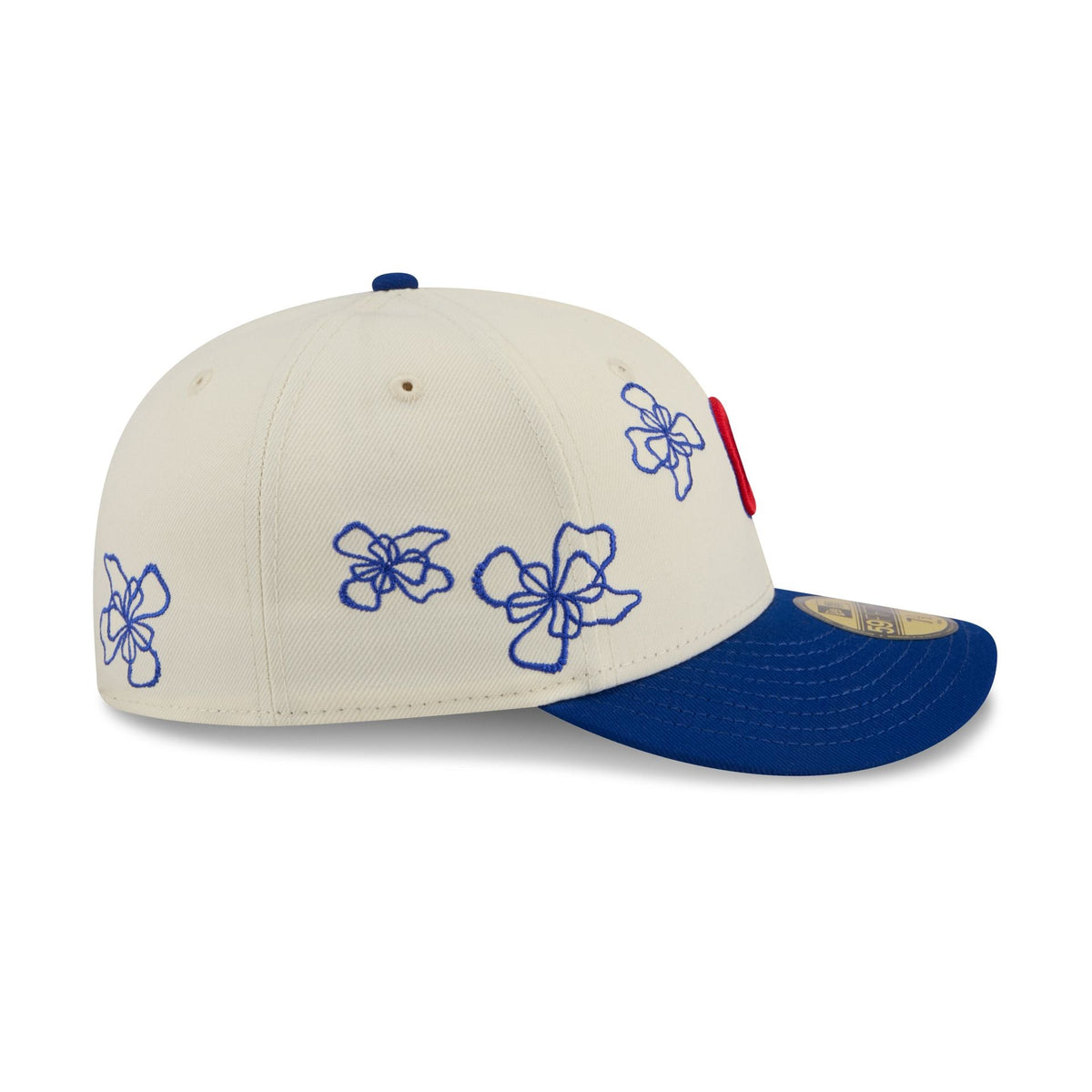 Chicago Cubs Floral Outline 59FIFTY Fitted Hat