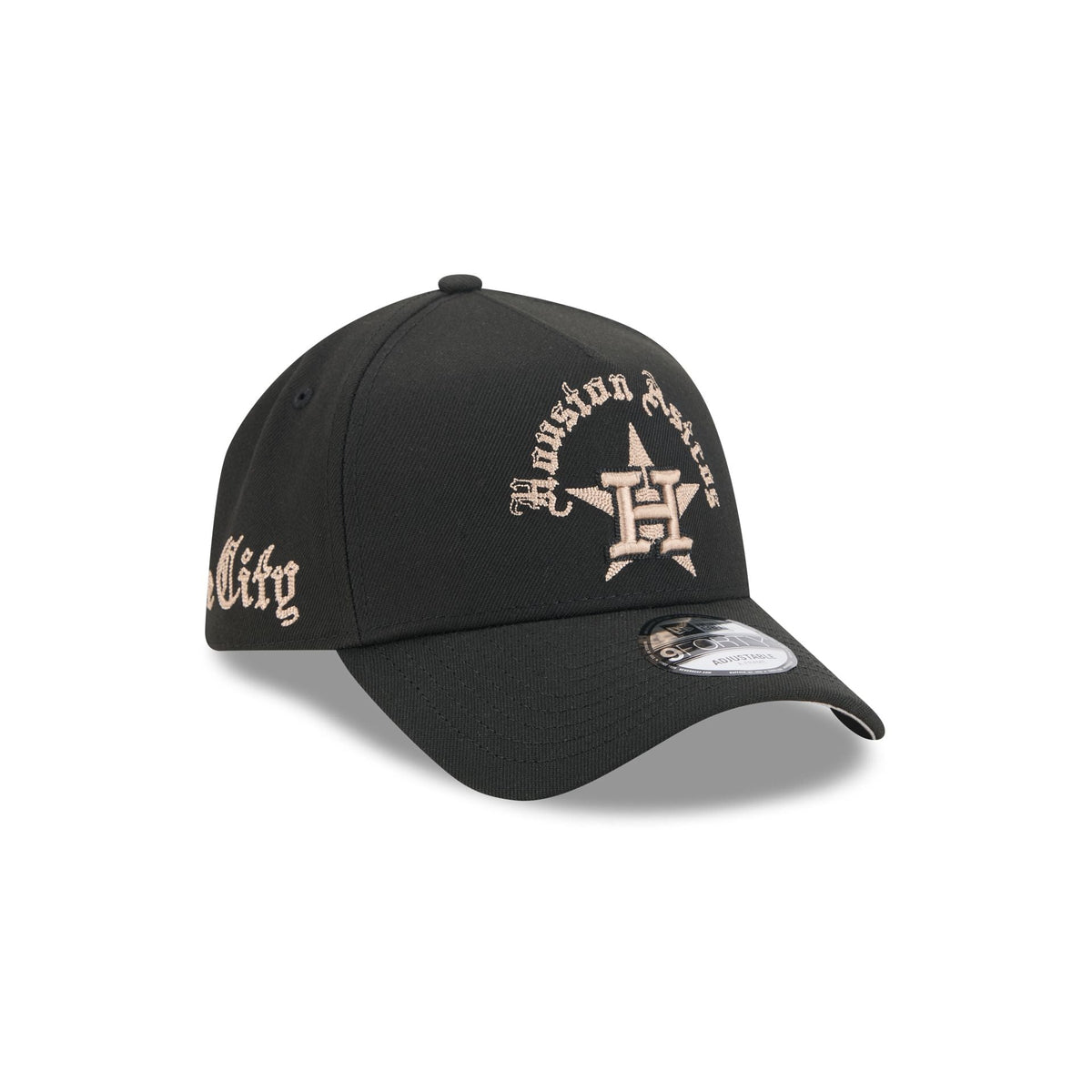 Houston Astros Gothic Lettering 9FORTY A-Frame Snapback Hat