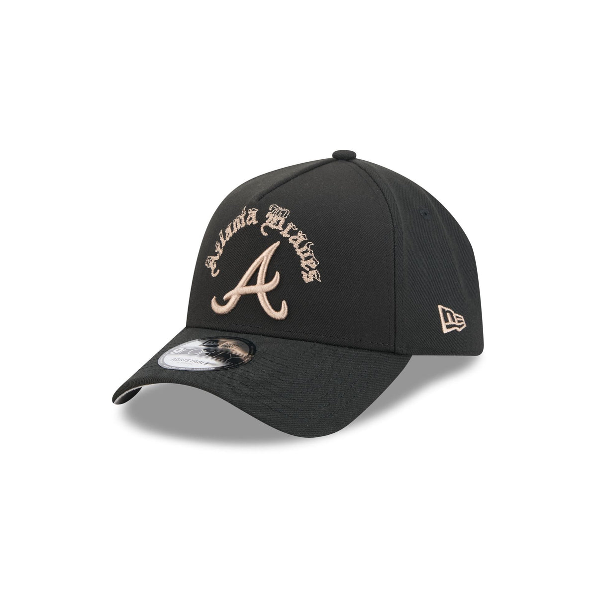 Atlanta Braves Gothic Lettering 9FORTY A-Frame Snapback Hat
