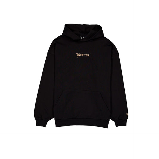 Atlanta Braves Gothic Lettering Black Hoodie