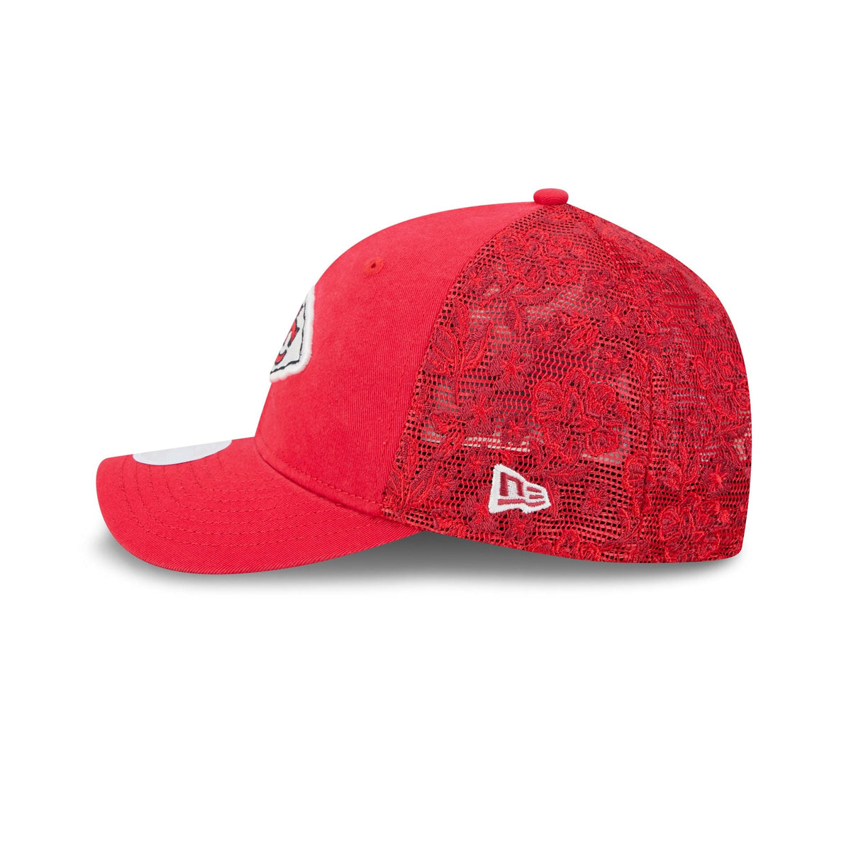 Kansas City Chiefs Floral Mesh Women's 9FORTY M-Crown Trucker Hat