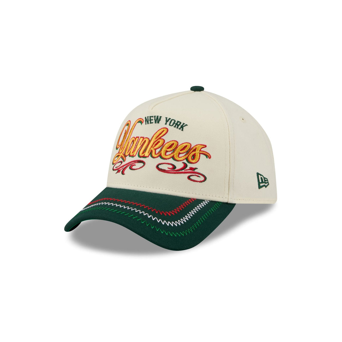 New York Yankees Cinco de Mayo Chrome White 9FORTY A-Frame Snapback Hat