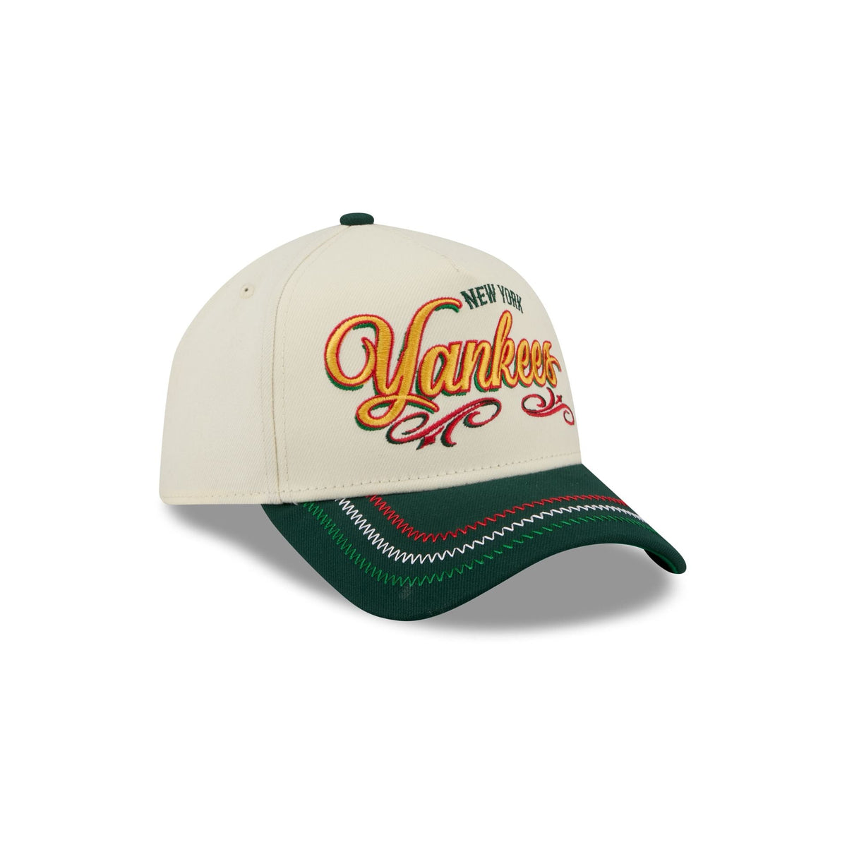 New York Yankees Cinco de Mayo Chrome White 9FORTY A-Frame Snapback Hat