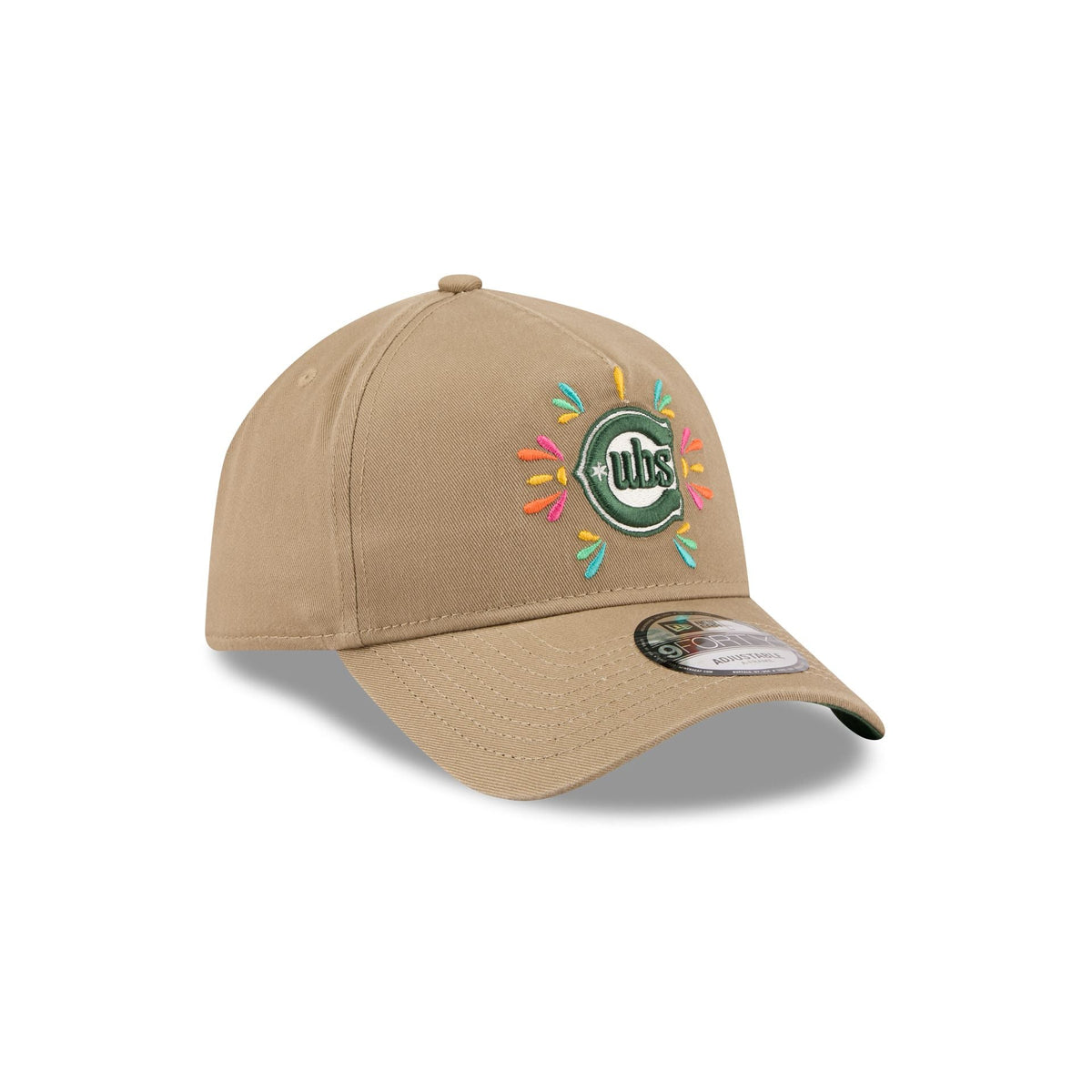 Chicago Cubs Vibrant Festivities 9FORTY A-Frame Snapback Hat
