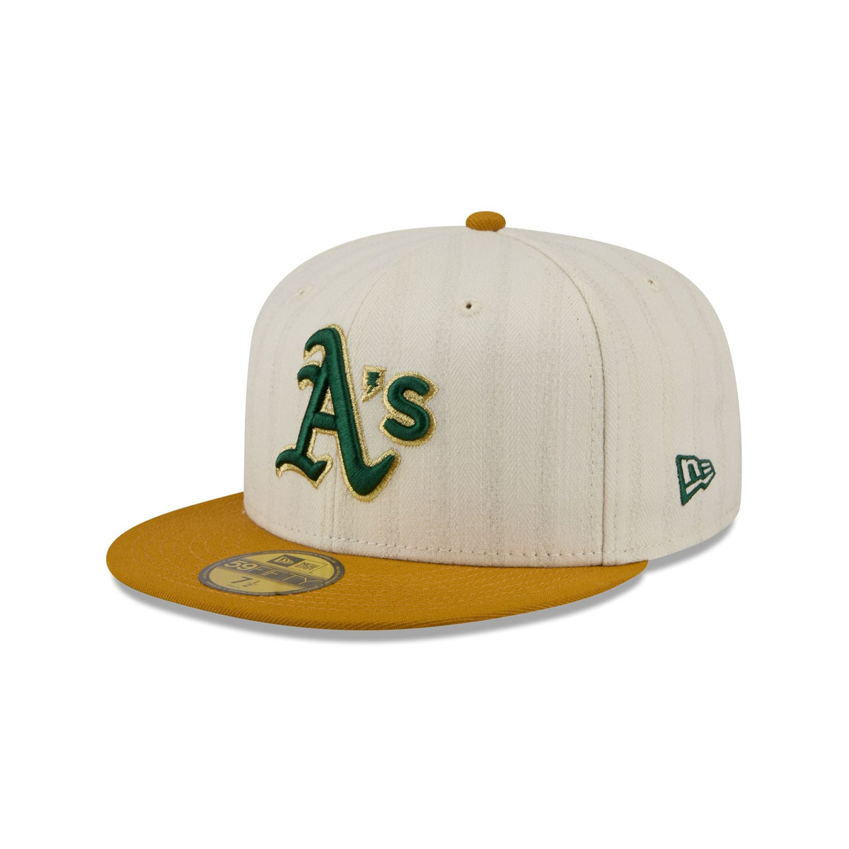 Athletics Chrome Herringbone 59FIFTY Fitted Hat