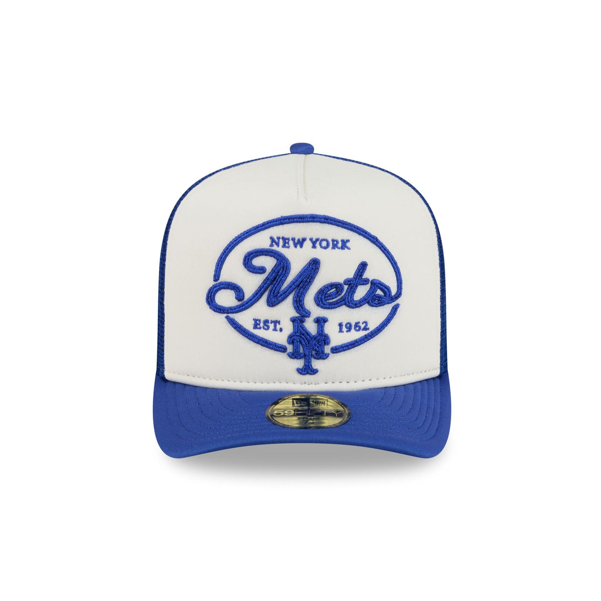 New York Mets Chrome 59FIFTY Fitted Trucker Hat