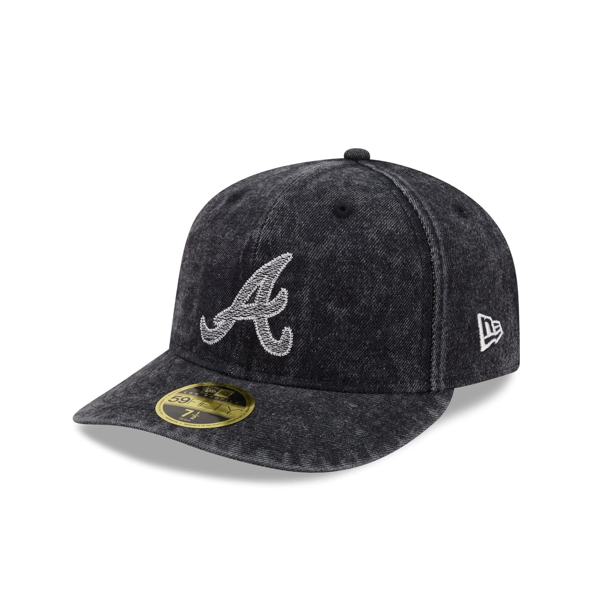 Atlanta Braves Black Denim Low Profile 59FIFTY Fitted Hat