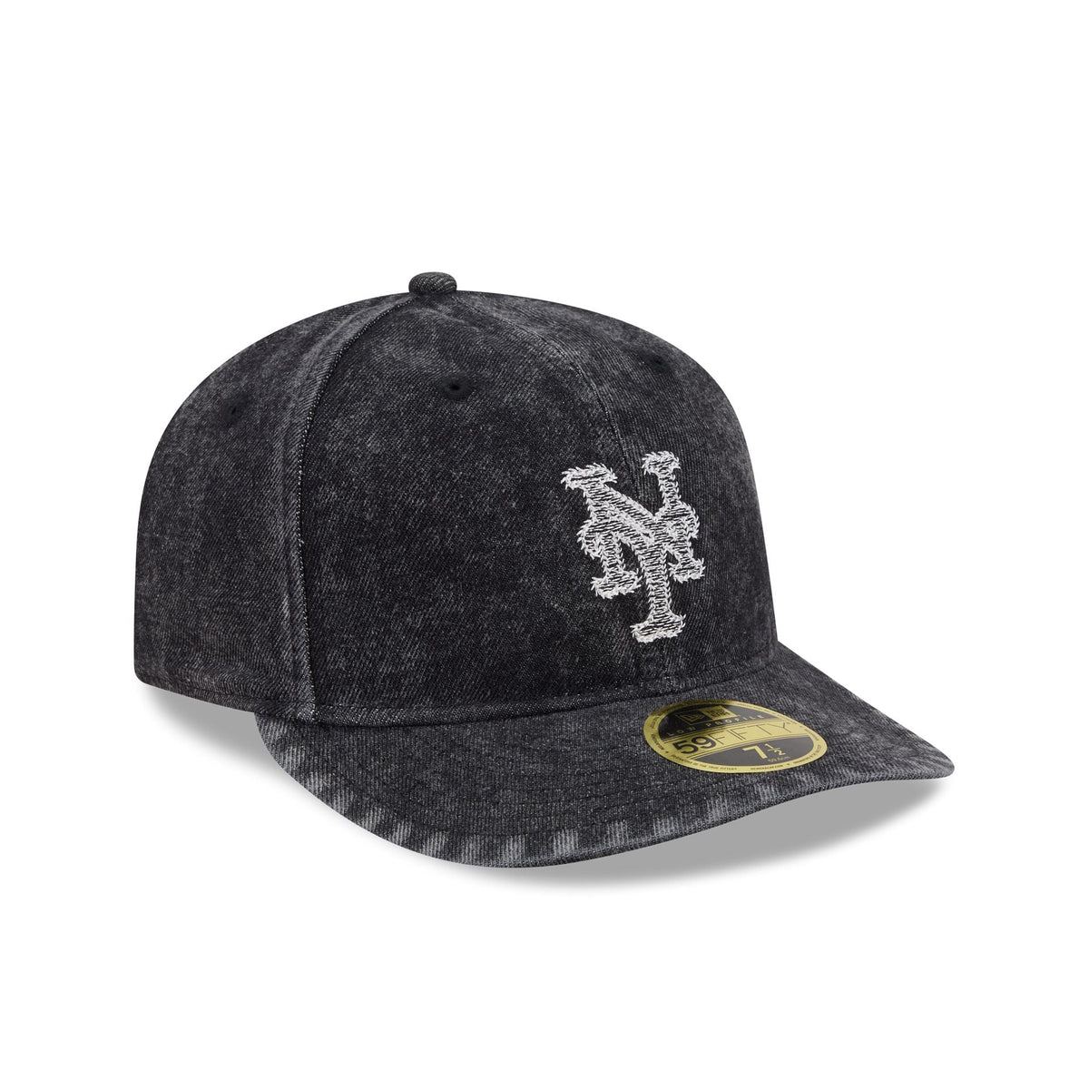 New York Mets Black Denim Low Profile 59FIFTY Fitted Hat