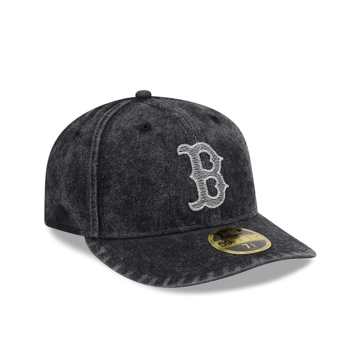 Boston Red Sox Black Denim Low Profile 59FIFTY Fitted Hat