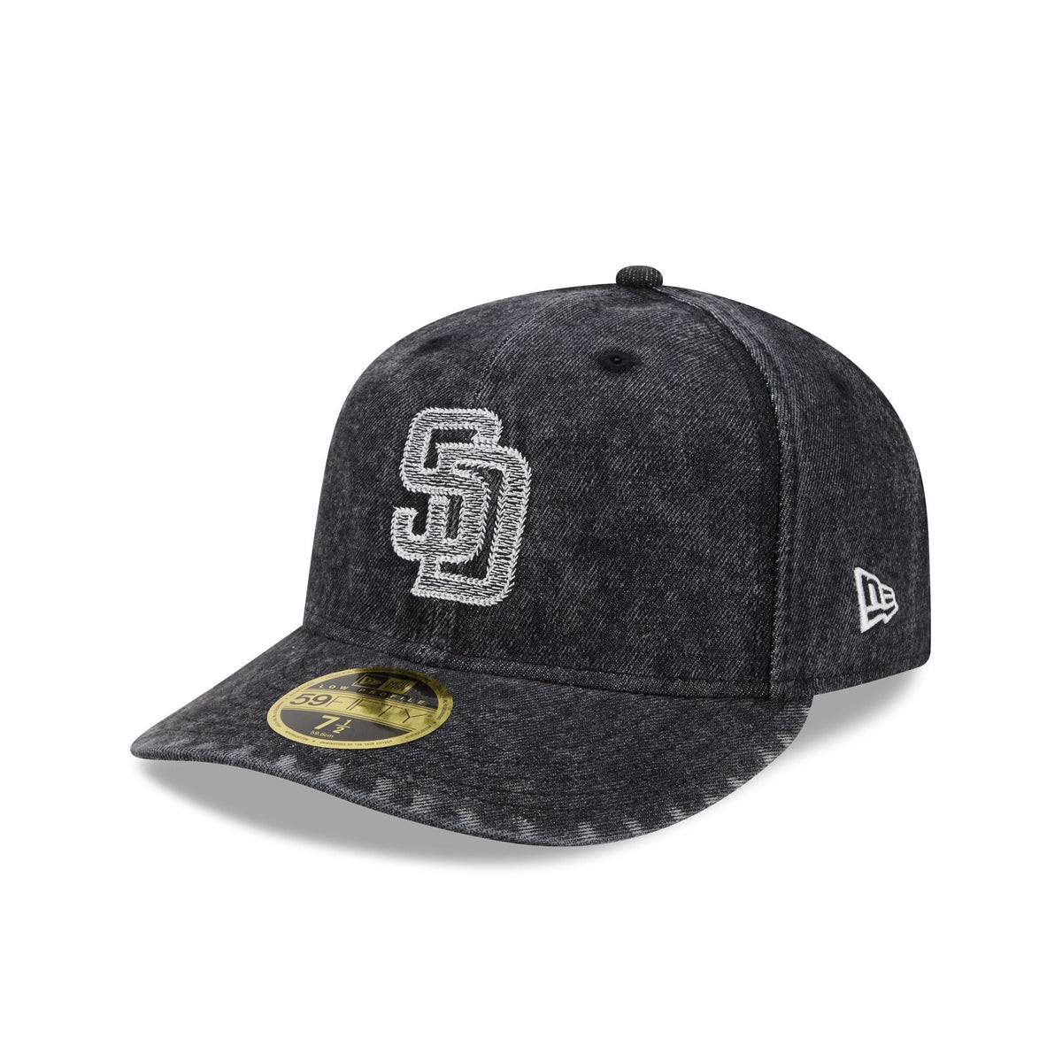 San Diego Padres Black Denim Low Profile 59FIFTY Fitted Hat