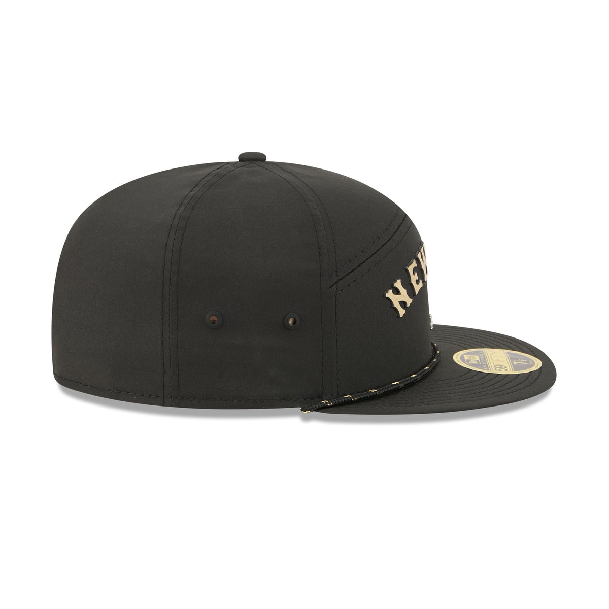 New York Mets Gold Logo Rope Split Panel 59FIFTY Fitted Hat