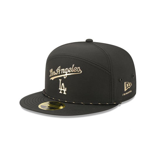 Los Angeles Dodgers Gold Logo Rope Split Panel 59FIFTY Fitted Hat