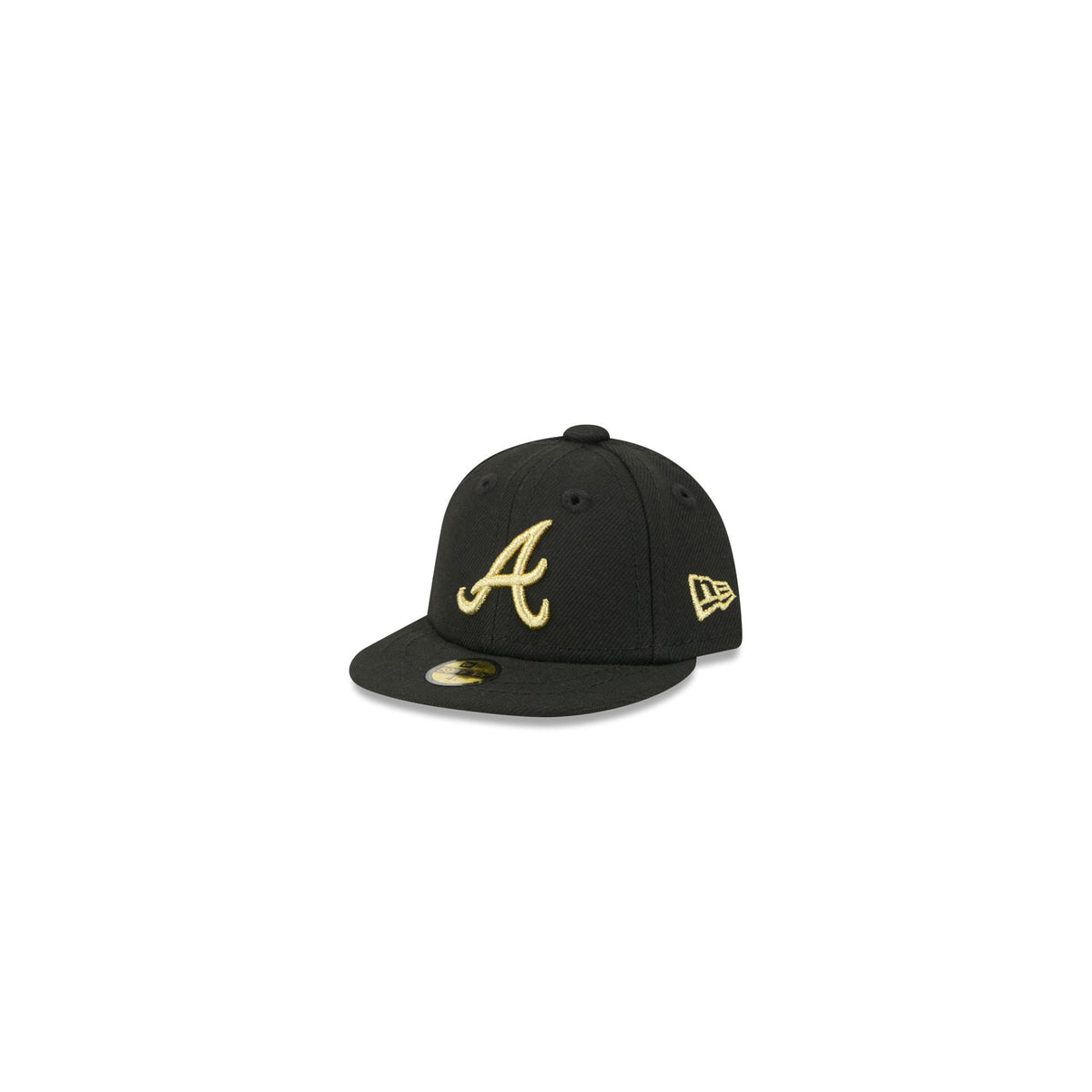 Atlanta Braves Gold Logo Mini 59FIFTY Fitted Hat