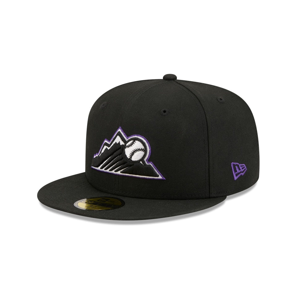 Colorado Rockies Black Basic 59FIFTY Fitted Hat