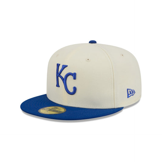 Kansas City Royals Chrome White Basic 59FIFTY Fitted Hat