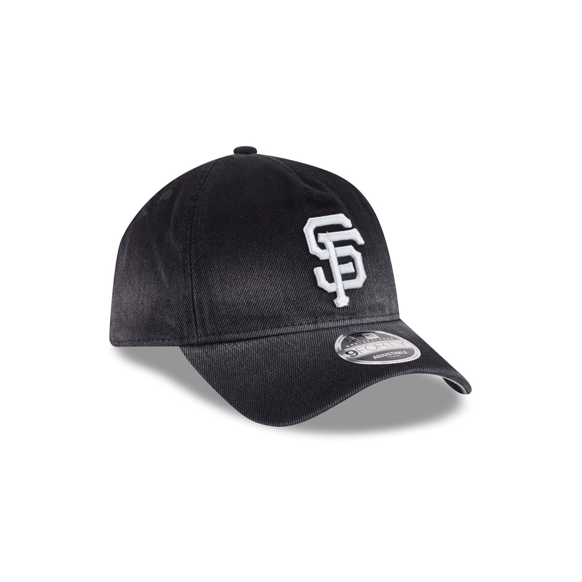 San Francisco Giants Washed Black Denim 9FORTY A-Frame Unstructured Snapback Hat