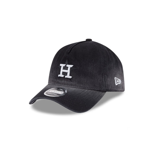Houston Astros Washed Black Denim 9FORTY A-Frame Unstructured Snapback Hat