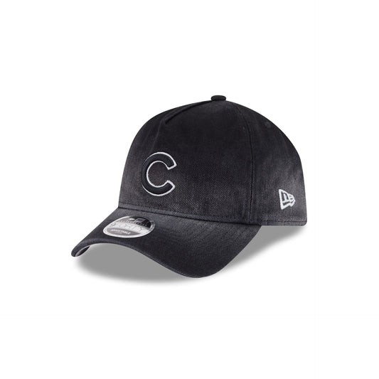 Chicago Cubs Washed Black Denim 9FORTY A-Frame Unstructured Snapback Hat