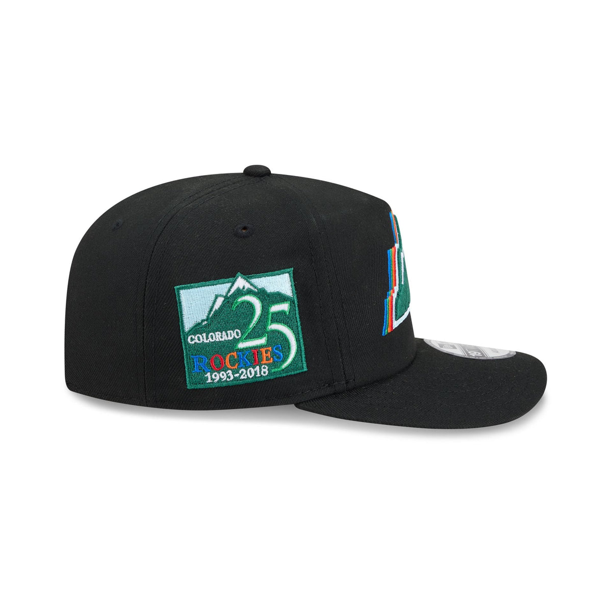 Colorado Rockies Multicolored Logo Black 19TWENTY Snapback Hat