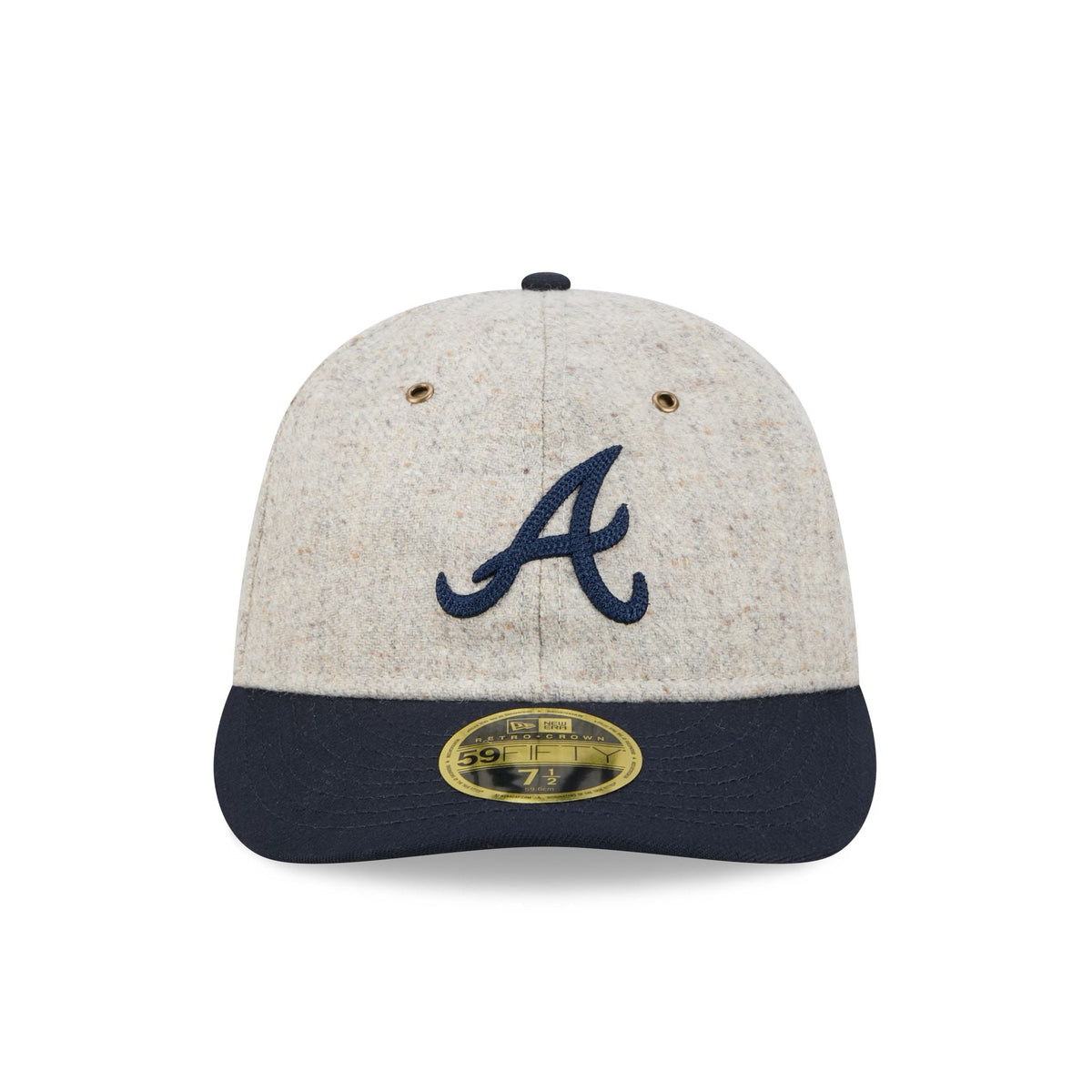 Atlanta Braves Moon Herringbone Retro Crown 59FIFTY Fitted Hat