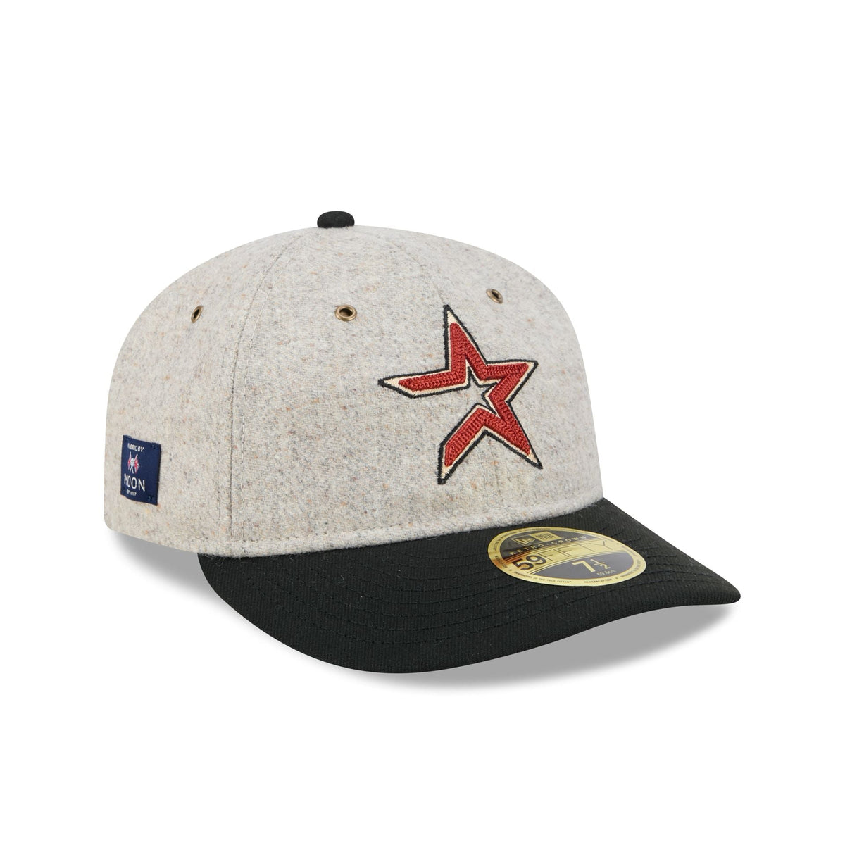 Houston Astros Moon Herringbone Retro Crown 59FIFTY Fitted Hat
