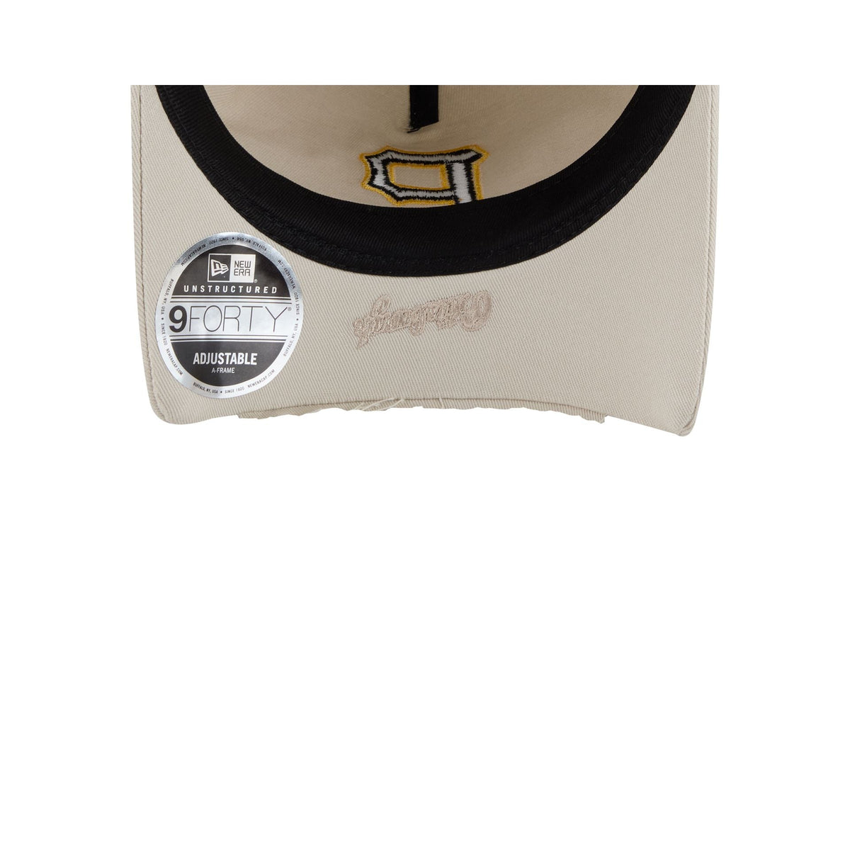 Pittsburgh Pirates Stone 9FORTY A-Frame Unstructured Cut-Off Visor Snapback Hat