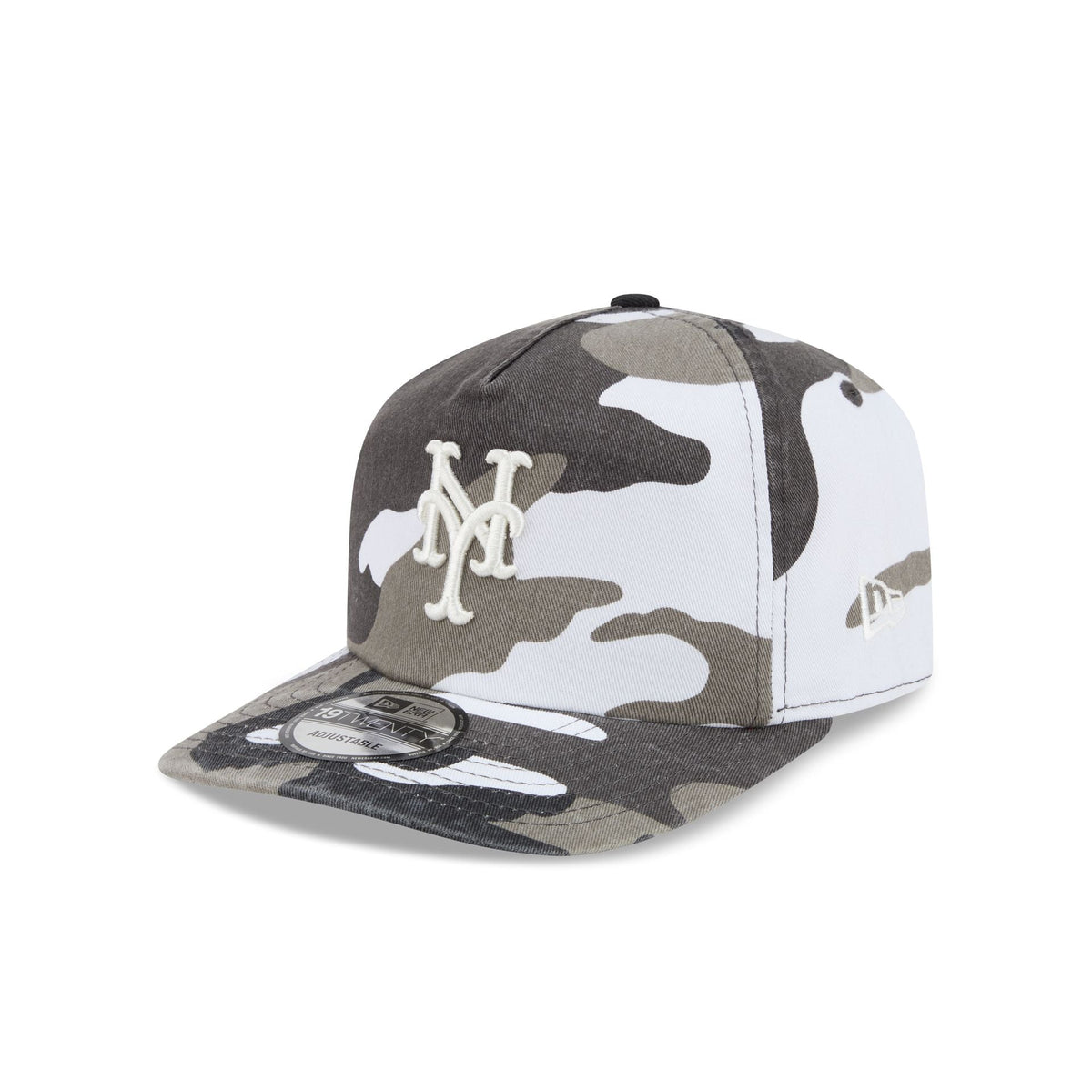 New York Mets Washed Nylon Camo 19TWENTY Adjustable Hat