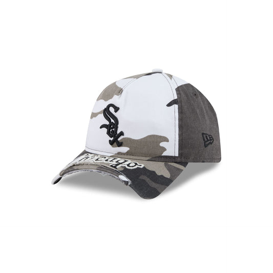 Chicago White Sox Washed Camo 9FORTY A-Frame Unstructured Cut-Off Visor Snapback Hat