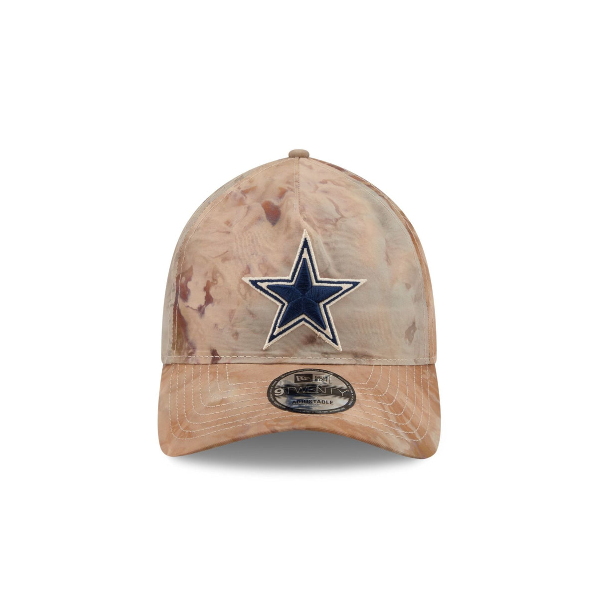 Dallas Cowboys Washed Nylon Brown 9TWENTY A-Frame Adjustable Hat