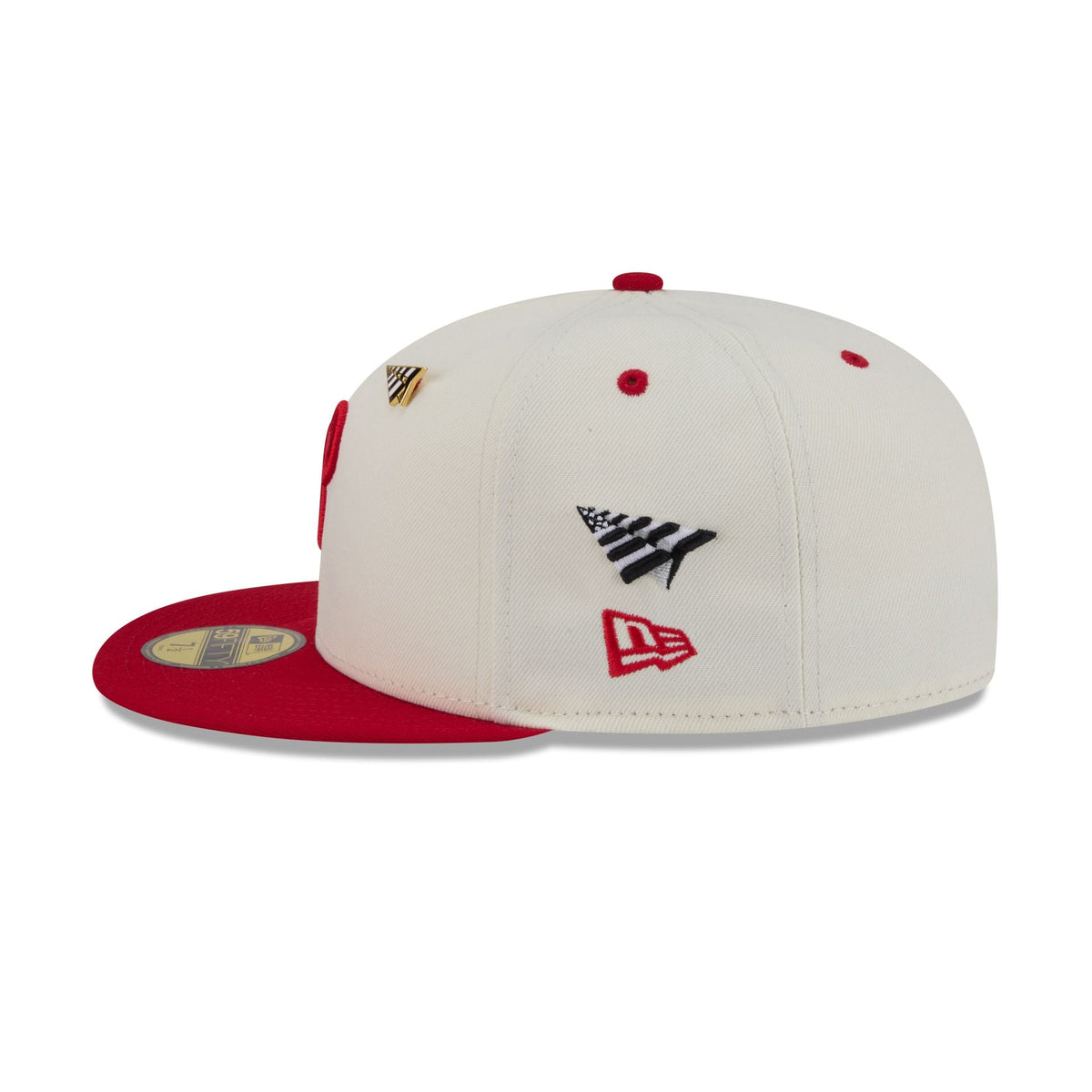 Paper Planes x Philadelphia Phillies Chrome White 59FIFTY Fitted Hat