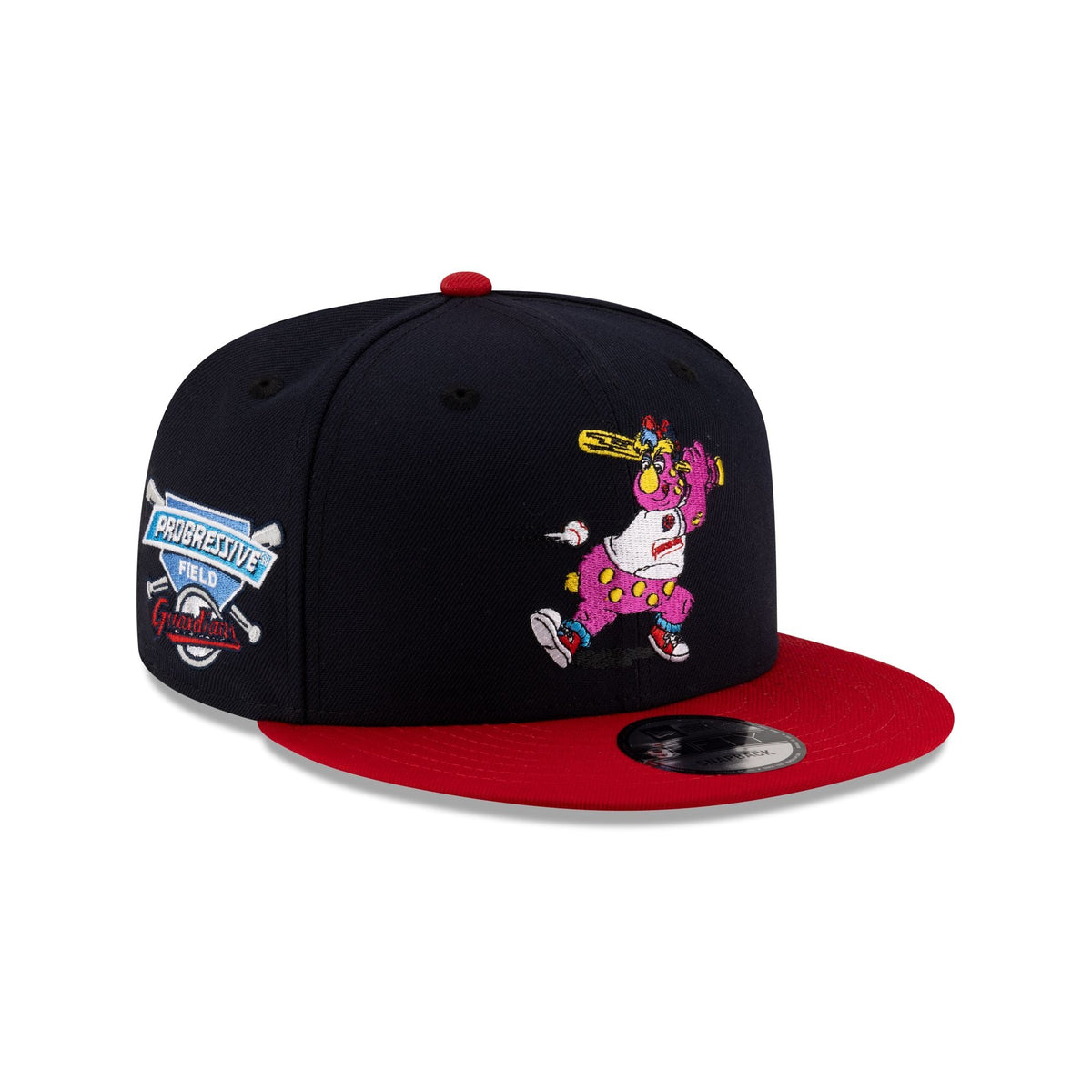 Cleveland Guardians Mascot Navy 9FIFTY Snapback Hat
